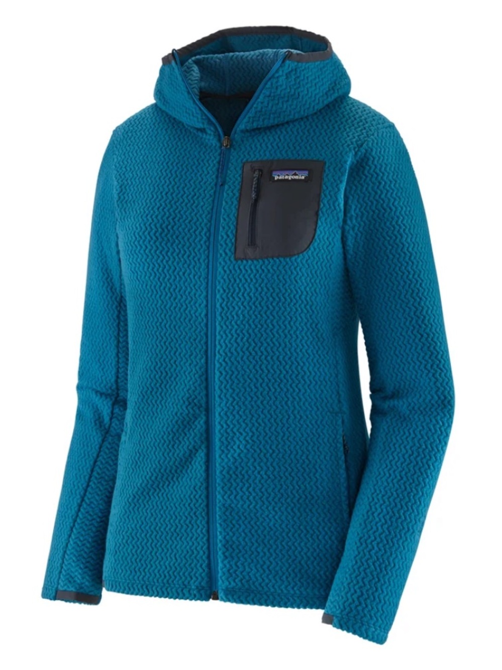 Patagonia Women's R1 Air Full-Zip Hoody Hoodie Steller Blue Size XXS